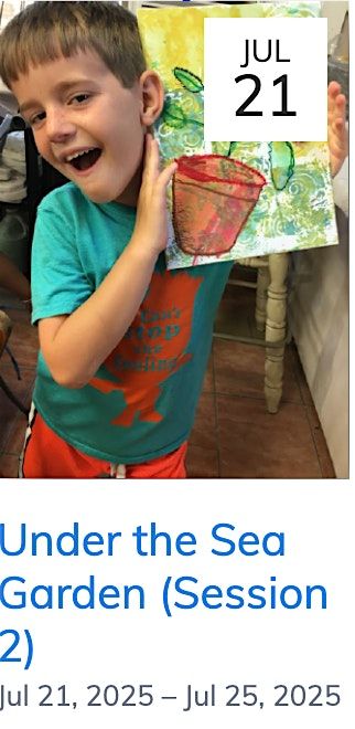 Under the Sea Garden (Session 2), 21 July | Event in Palm Coast | AllEvents