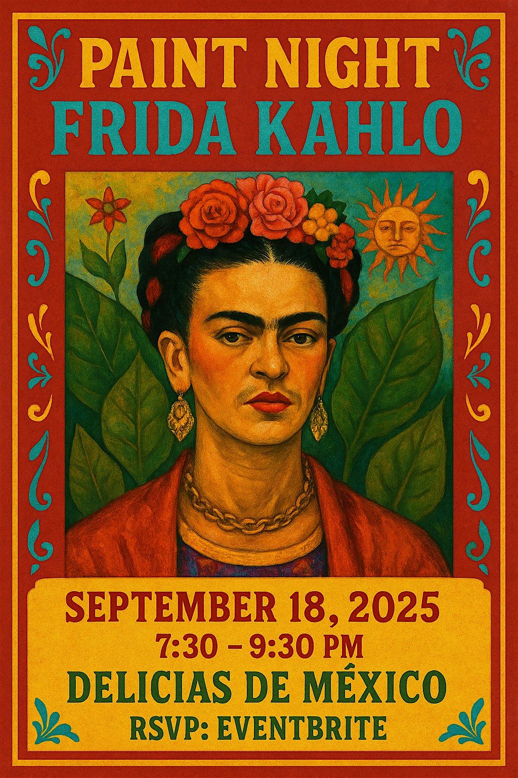 Frida Khalo Tribute party paint night, 18 September | Event in Bell Gardens | AllEvents