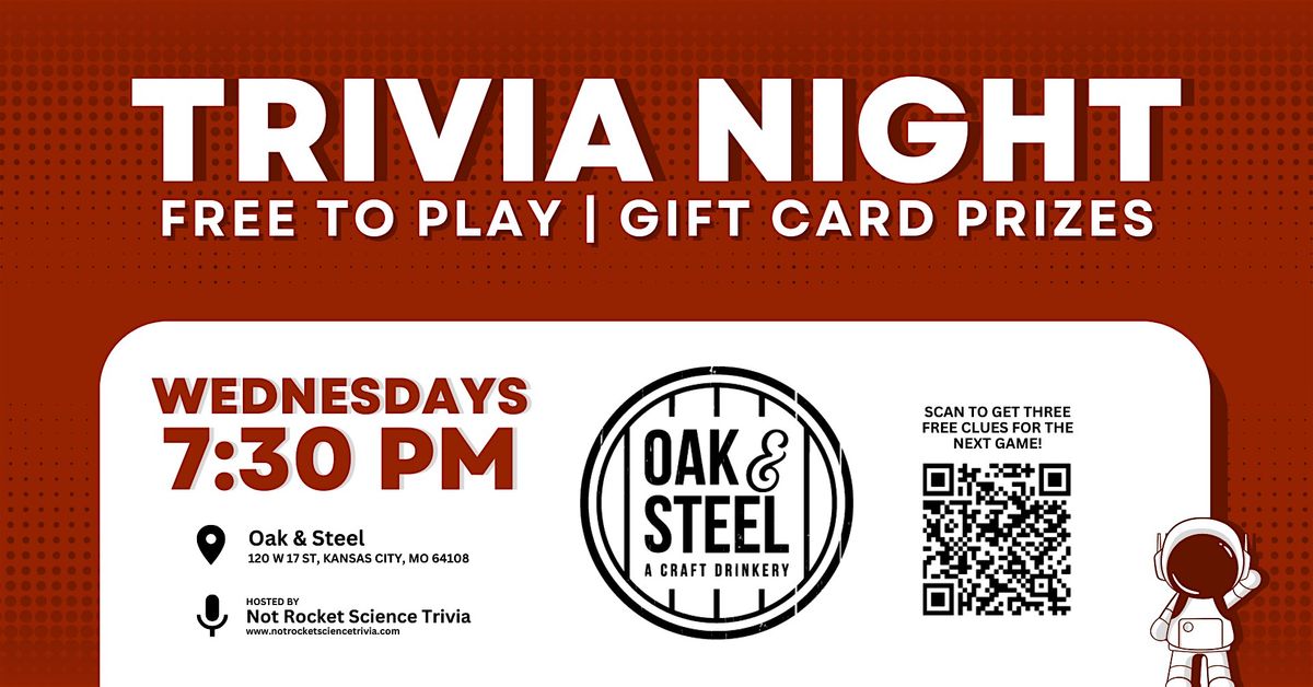 Trivia Night at Oak & Steel | Event in Kansas City | AllEvents
