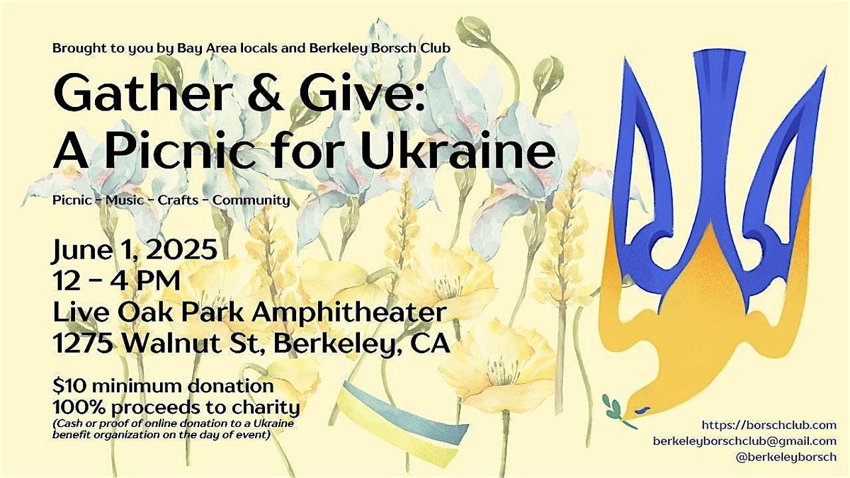 Gather & Give: A Picnic for Ukraine, 1 June | Event in Berkeley | AllEvents