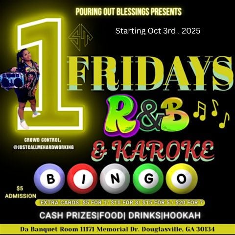 1st Fridays R&B  Karoake & BINGO, 3 October | Event in Douglasville | AllEvents