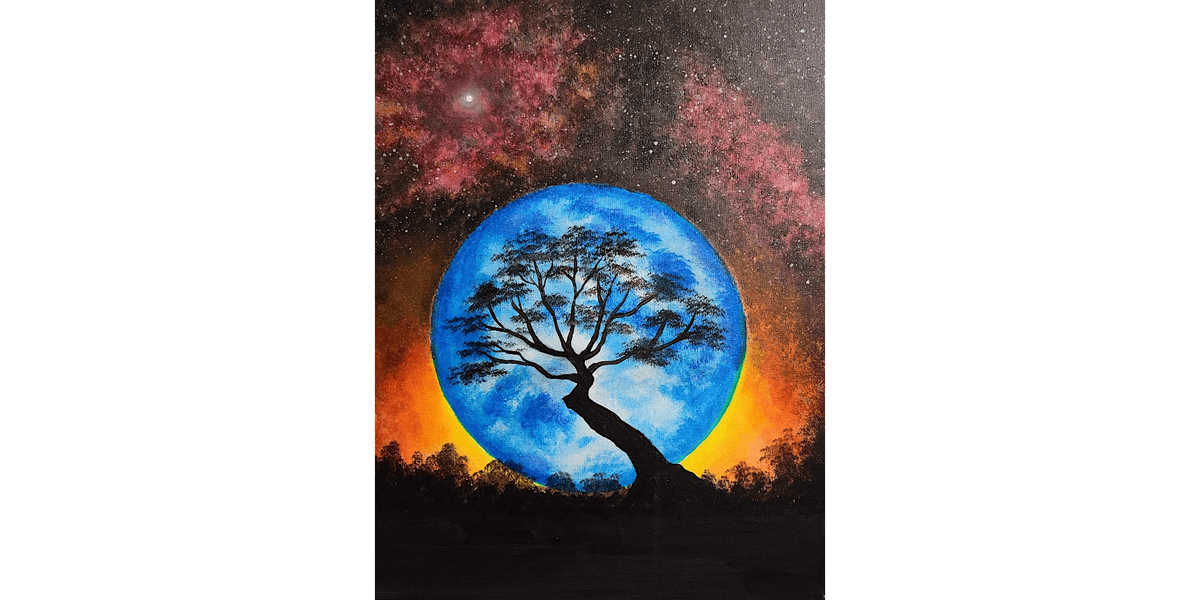 Enchanted Blue Moon - Paint and Sip in Phoenix | Classpop!™, 25 October | Event in Gilbert | AllEvents