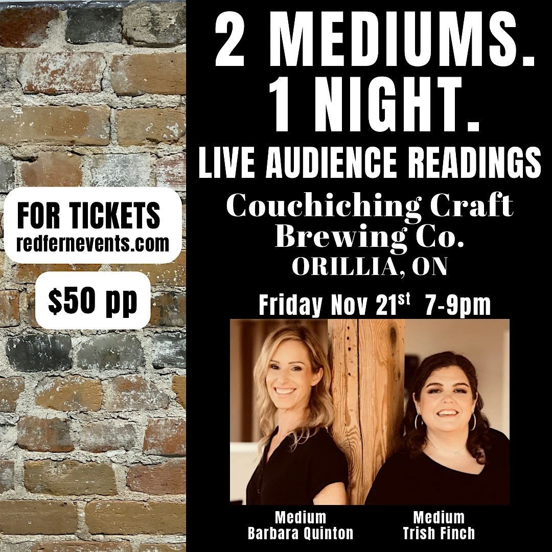 2 Mediums. 1 Night. Live Audience Mediumship Readings, 21 November | Event in Orillia | AllEvents