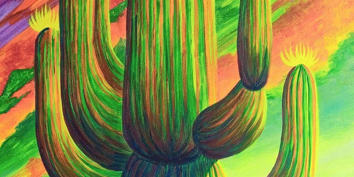 Saguaro Sunset - Paint and Sip by Classpop!™, 8 June | Event in San Bruno | AllEvents