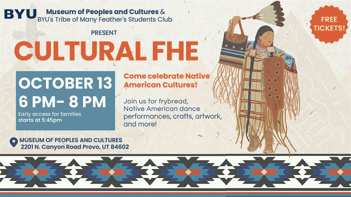 Cultural FHE - Tribe of Many Feathers, 13 October | Event in Provo | AllEvents