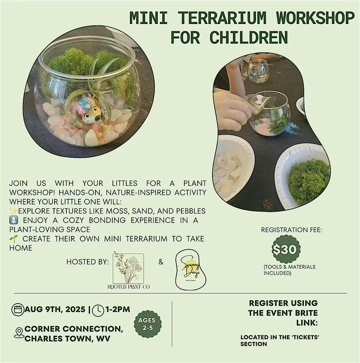 Mini Terrarium Workshop, 9 August | Event in Charles Town | AllEvents