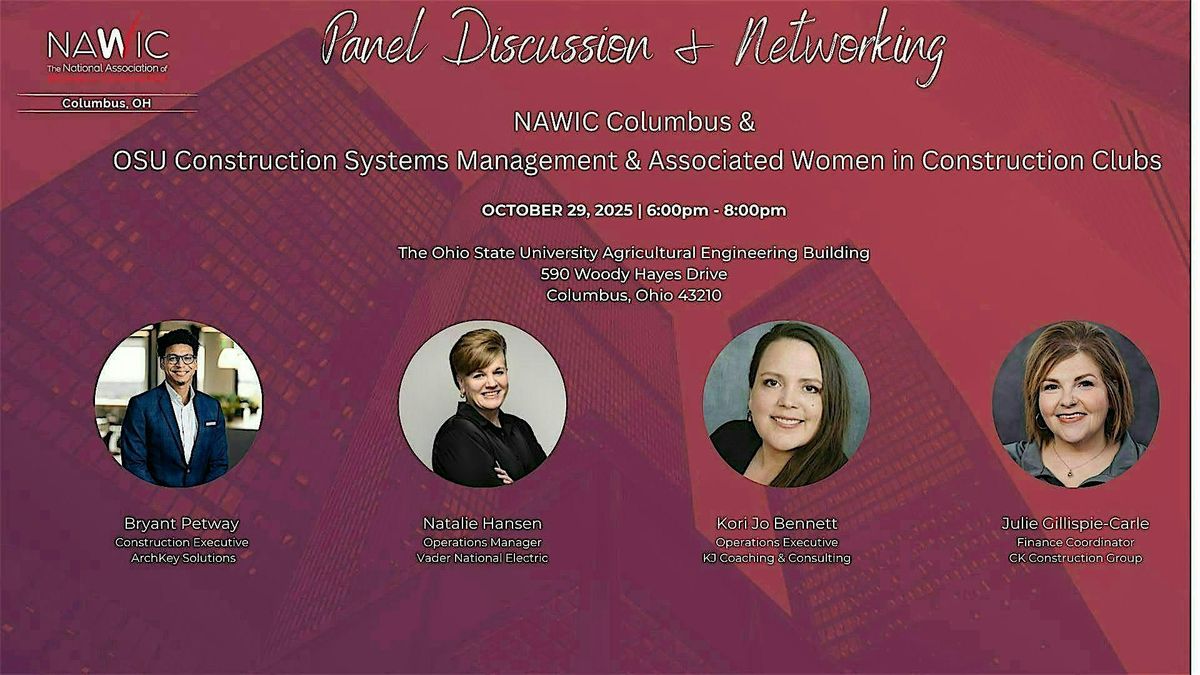 NAWIC Panel with OSU CSM and AWIC Clubs, 29 October | Event in Columbus | AllEvents