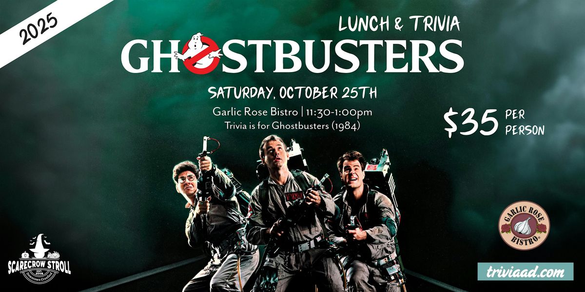 2025 Ghostbusters Lunch & Trivia, 25 October | Event in Cranford | AllEvents