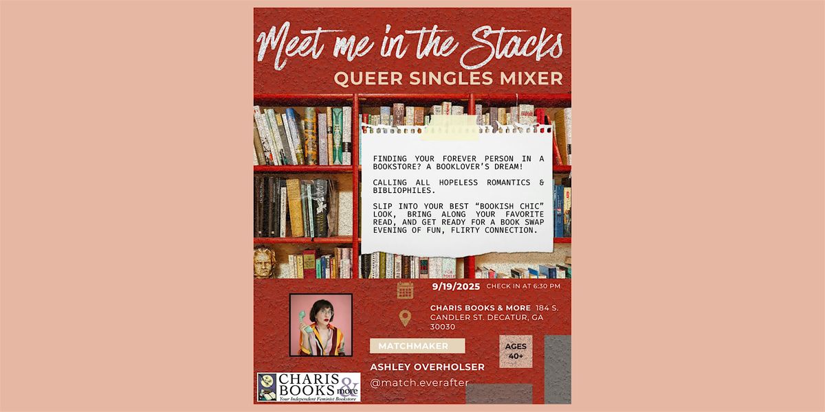 Meet Your Match Among the Stacks: A 40+ Queer Singles Mixer & Book Swap!, 19 September | Event in Decatur