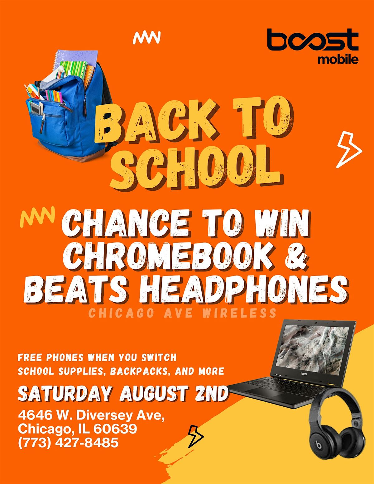 BACK TO SCHOOL WITH BOOST MOBILE, 2 August | Event in Chicago | AllEvents