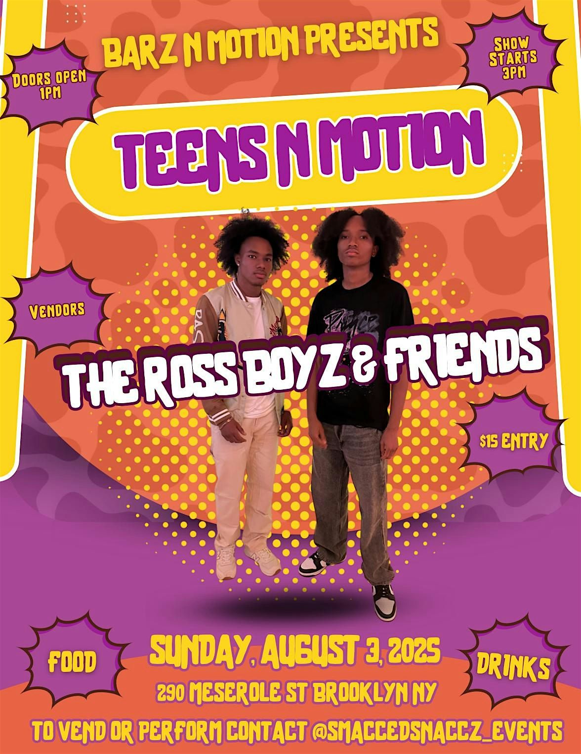 BARZ N Motion presents Ross boyz & Friends Teens N Motion, 3 August | Event in Brooklyn | AllEvents