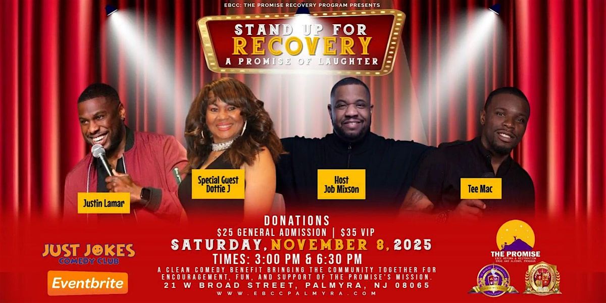 Stand Up for Recovery: “A Promise of Laughter”, 8 November | Event in Palmyra | AllEvents