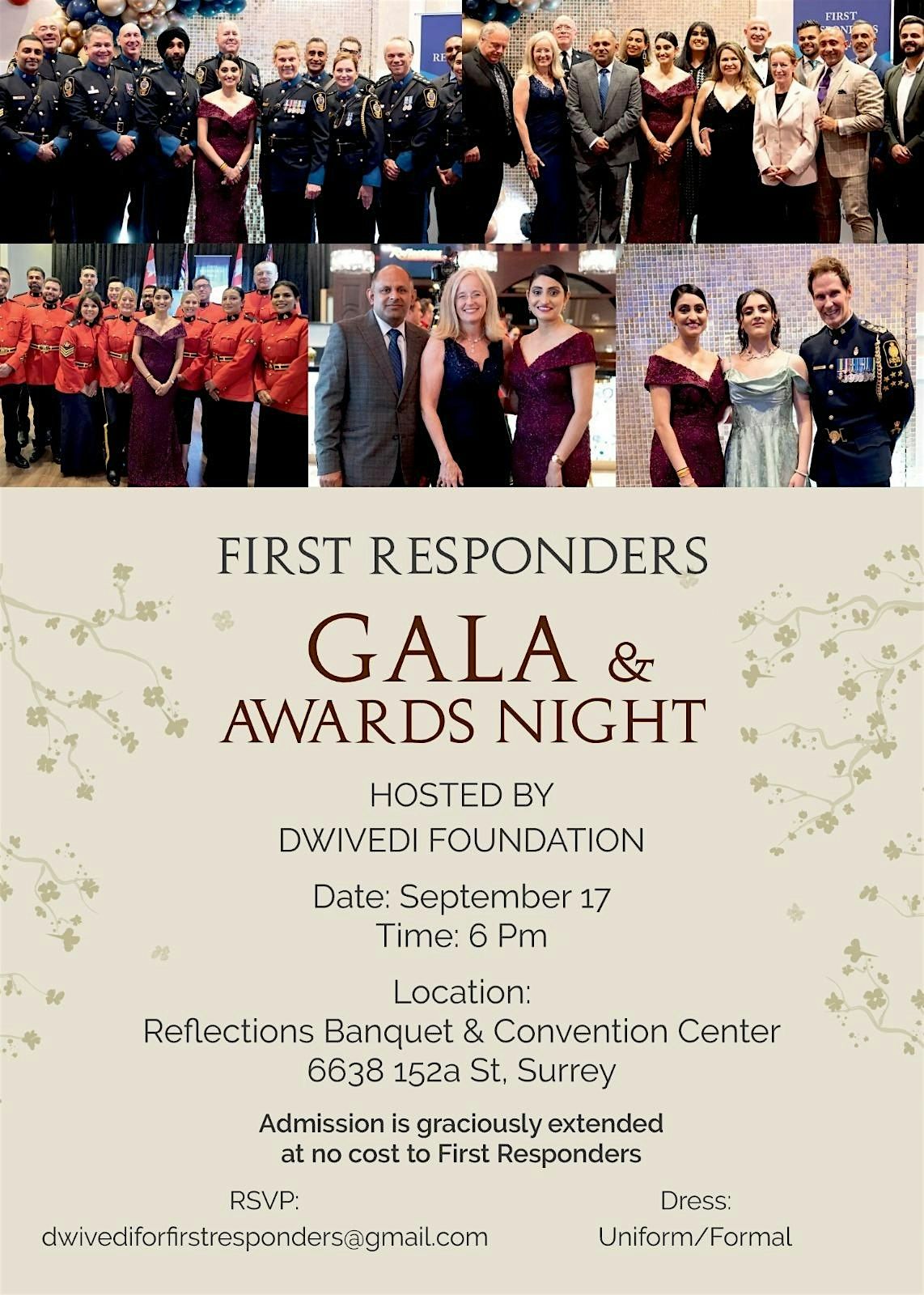 First Responders Gala 2025 (Dwivedi Foundation), 17 September | Event in Surrey | AllEvents