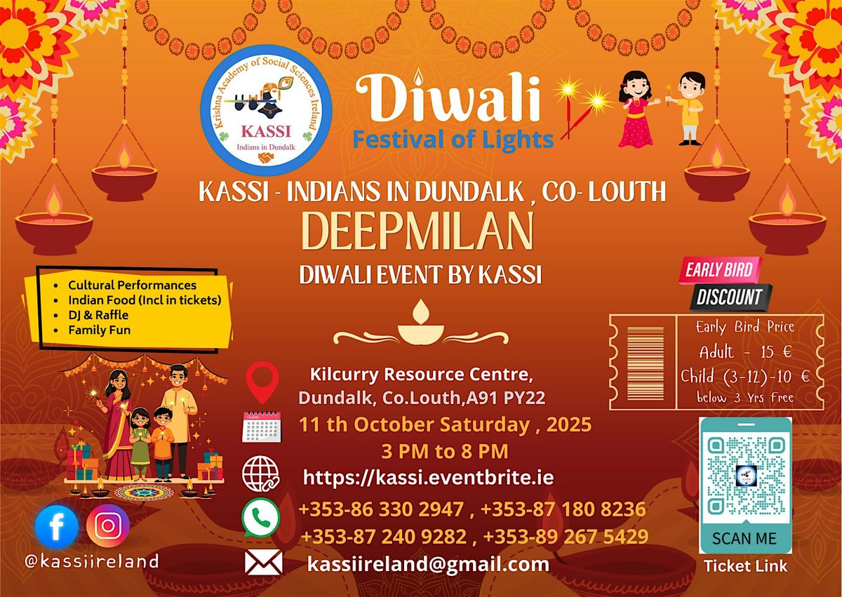 Diwali 2025 (Deep Milan) - KASSI Dundalk, 11 October | Event in Dundalk | AllEvents