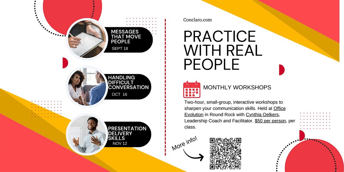 Messages That Move People. September Communication Skills Workshop, 18 September | Event in Round Rock | AllEvents