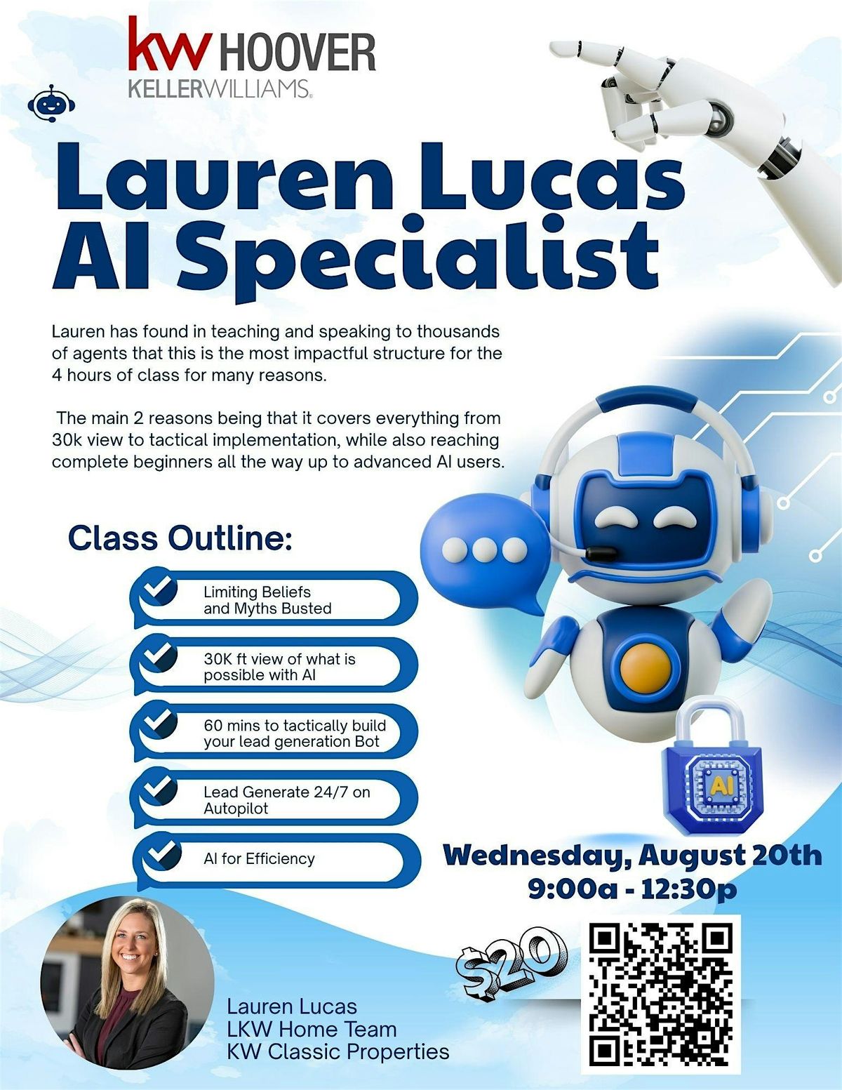 Lauren Lucas - AI Specialist, 20 August | Event in Hoover | AllEvents