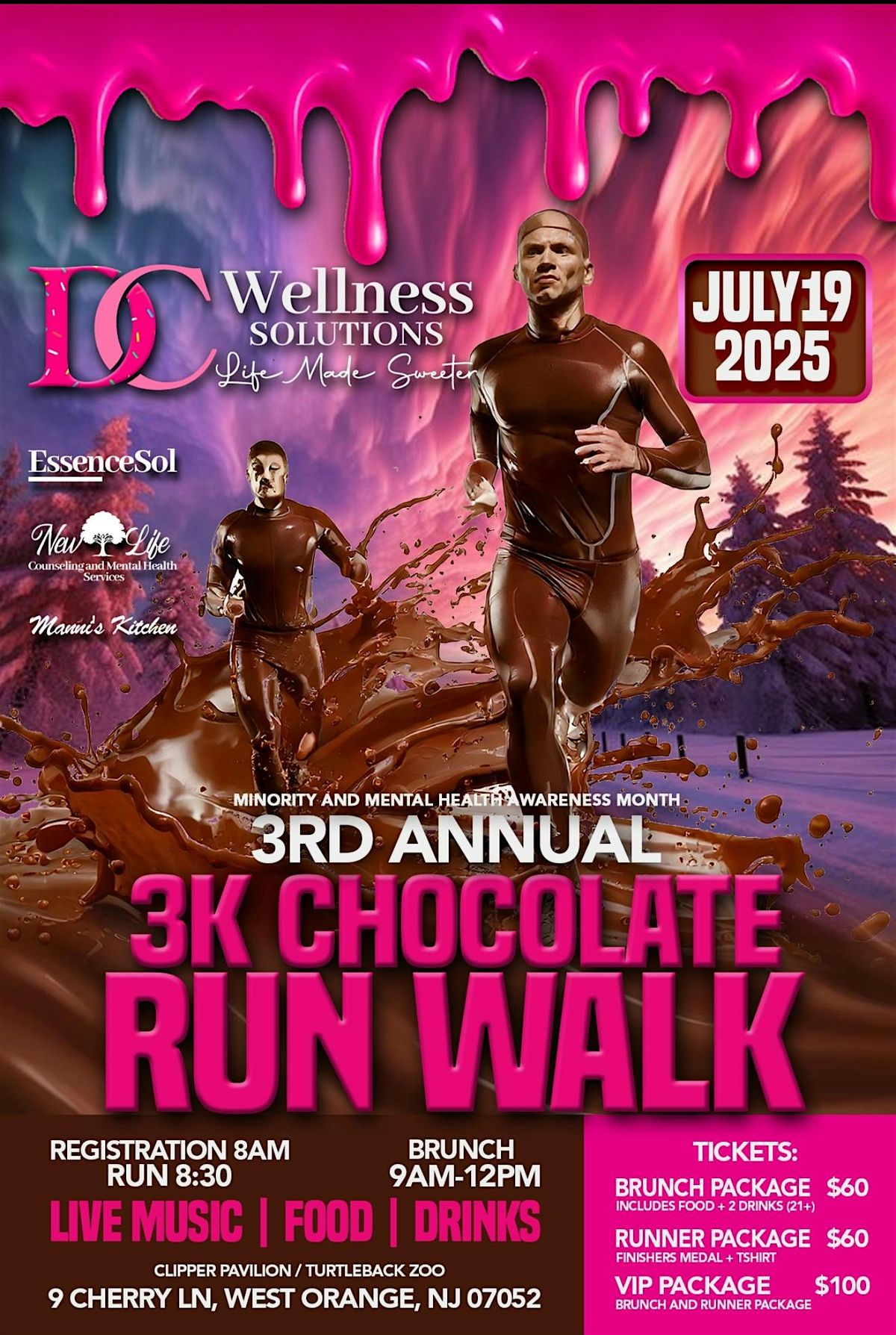 3rd Annual CHOCOLATE RUN/WALK, 19 July | Event in West Orange | AllEvents