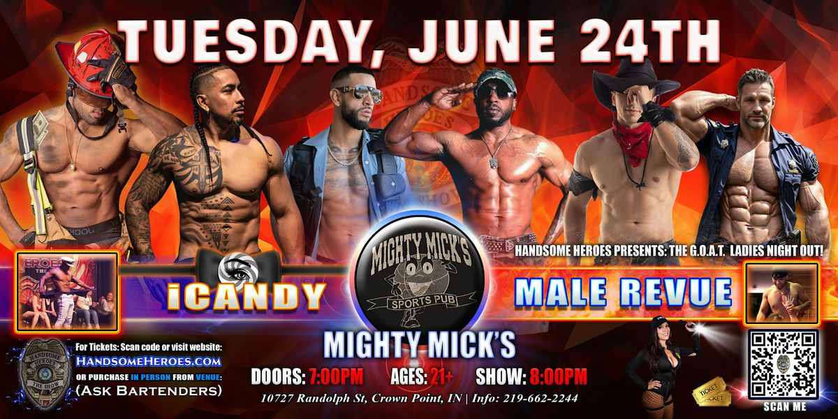 Crown Point, IN - iCandy Male Revue @Mighty Mick's, 24 June | Event in Winfield | AllEvents