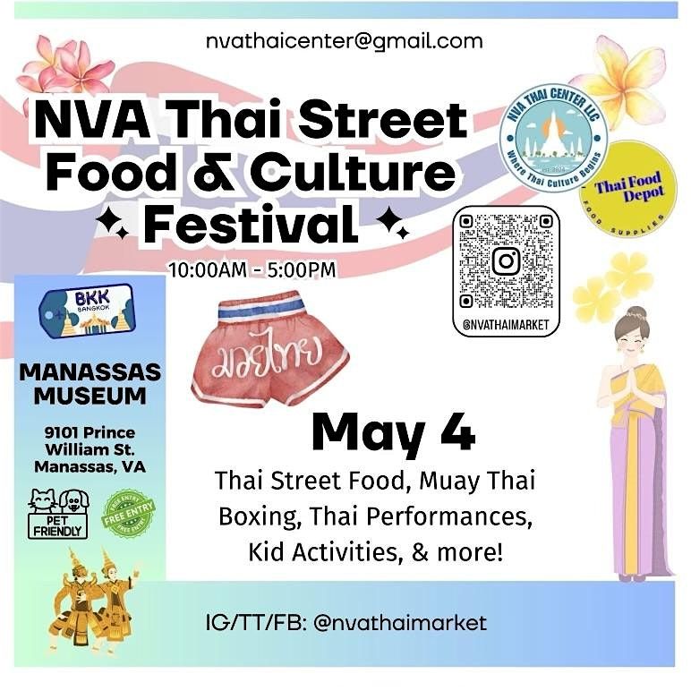 NVA Thai Street Food & Culture Festival, 4 May | Event in Manassas | AllEvents