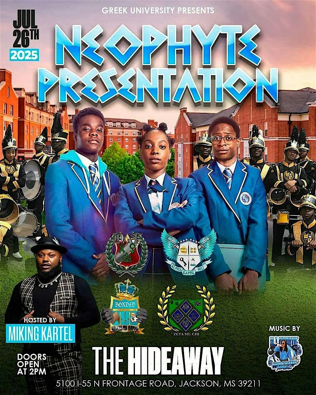 Greek University Neophyte Presentation "College Theme", 26 July | Event in Jackson | AllEvents