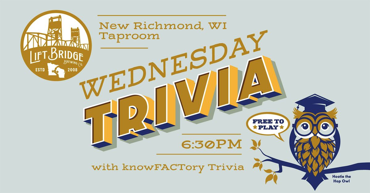 KnowFACTORY Trivia, 3 September | Event in New Richmond | AllEvents