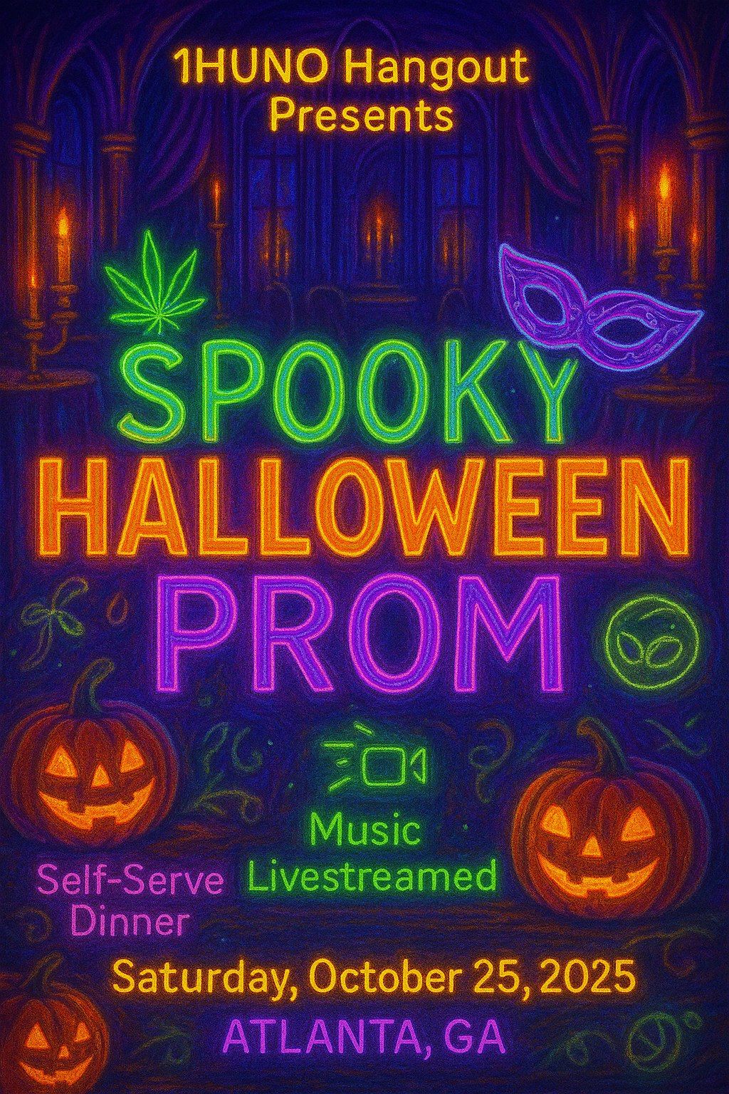 1HUNO Spooky Prom: Dinner, Drip, and a Little Darkness, 25 October | Event in Atlanta | AllEvents