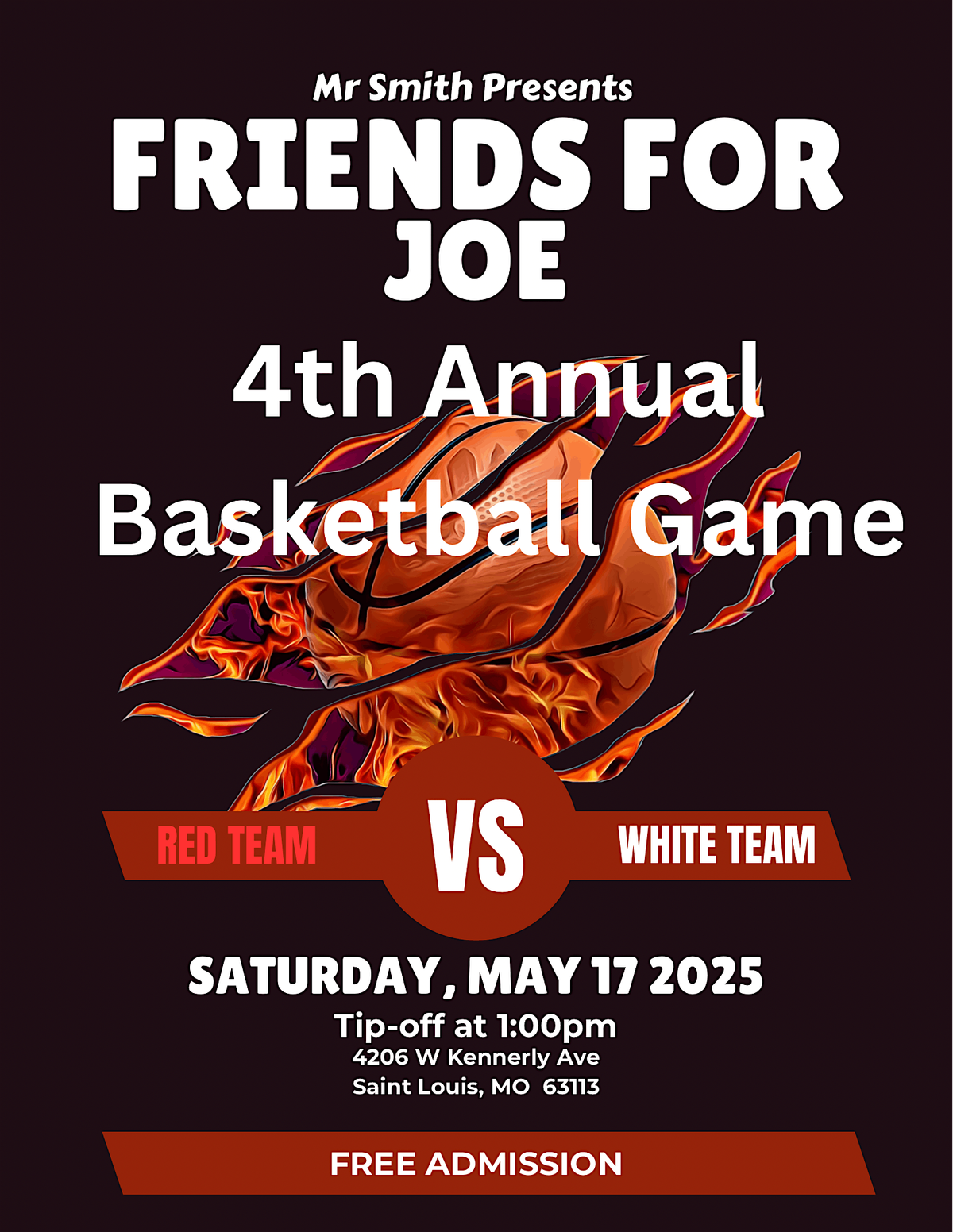 Friends for Joe 4th Annual Basketball Game, 17 May | Event in St. Louis | AllEvents