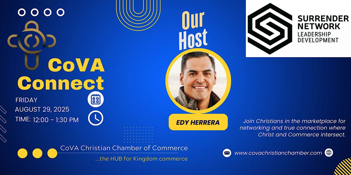 CoVA Connect hosted by Edy Herrera with Surrender Network, 29 August | Event in Norfolk | AllEvents