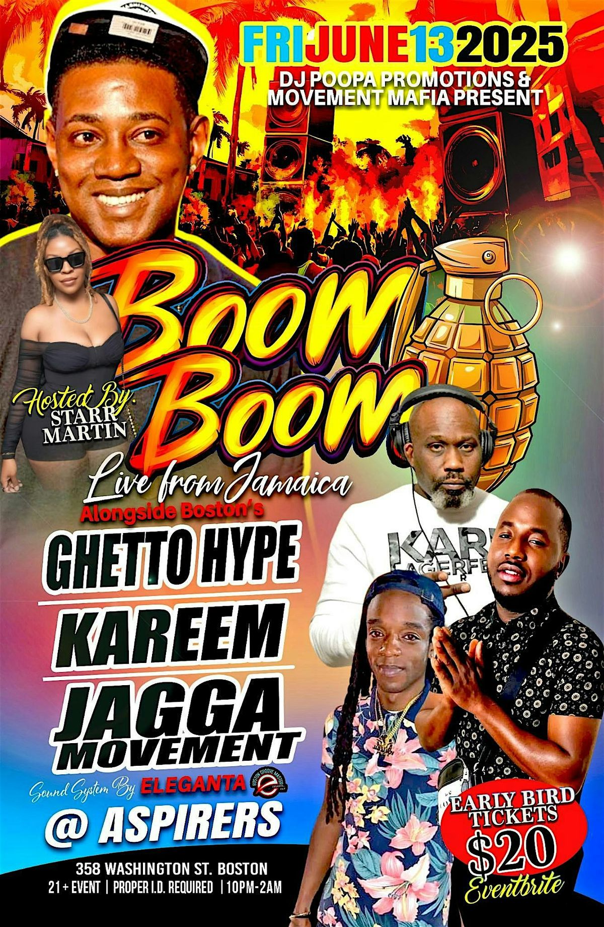 live from Kingston Jamaica Selector Boom Boom, 13 June | Event in Boston | AllEvents
