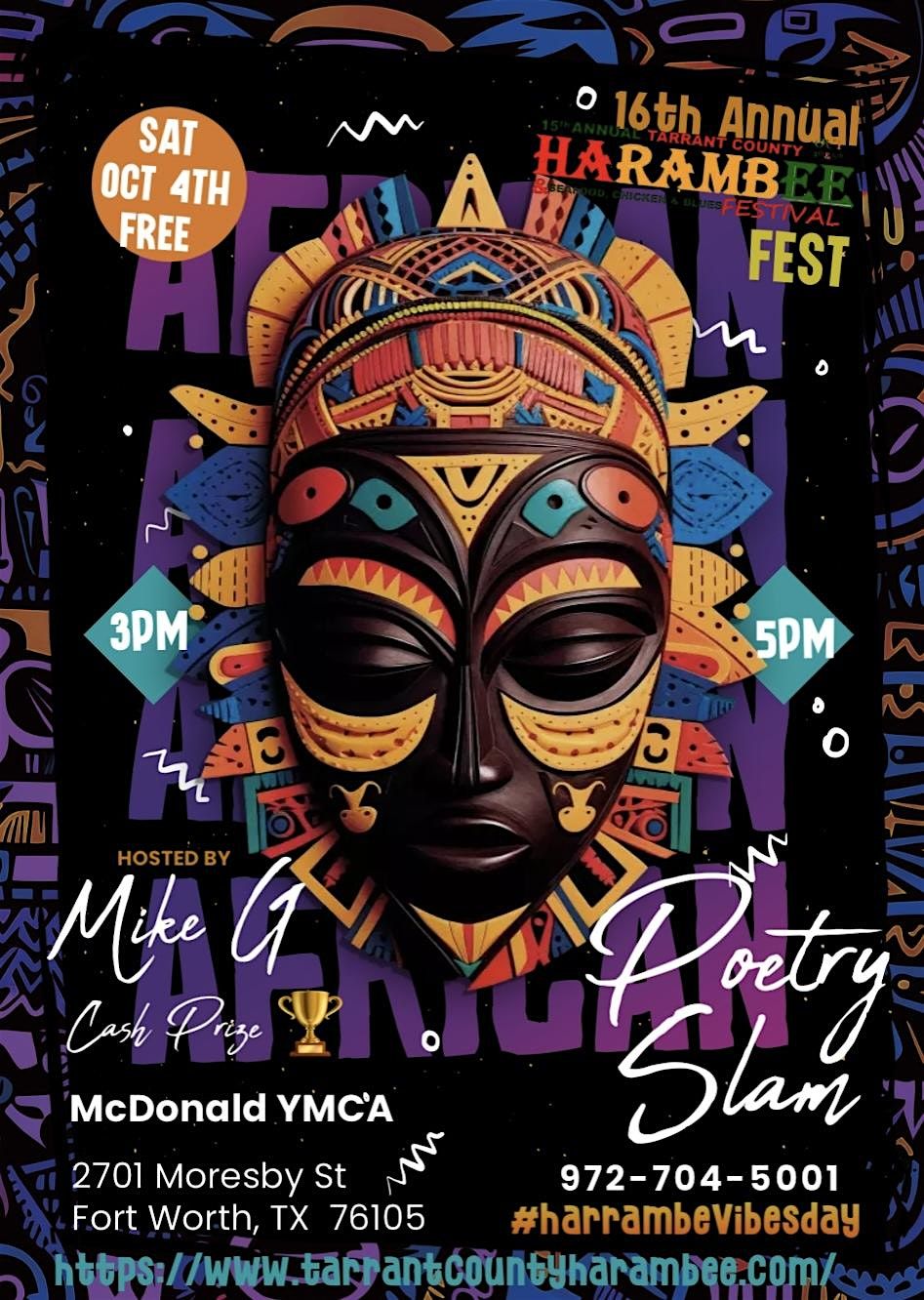 The 16th Annual Harambee Fest Poetry Slam (Free), 4 October | Event in Fort Worth | AllEvents