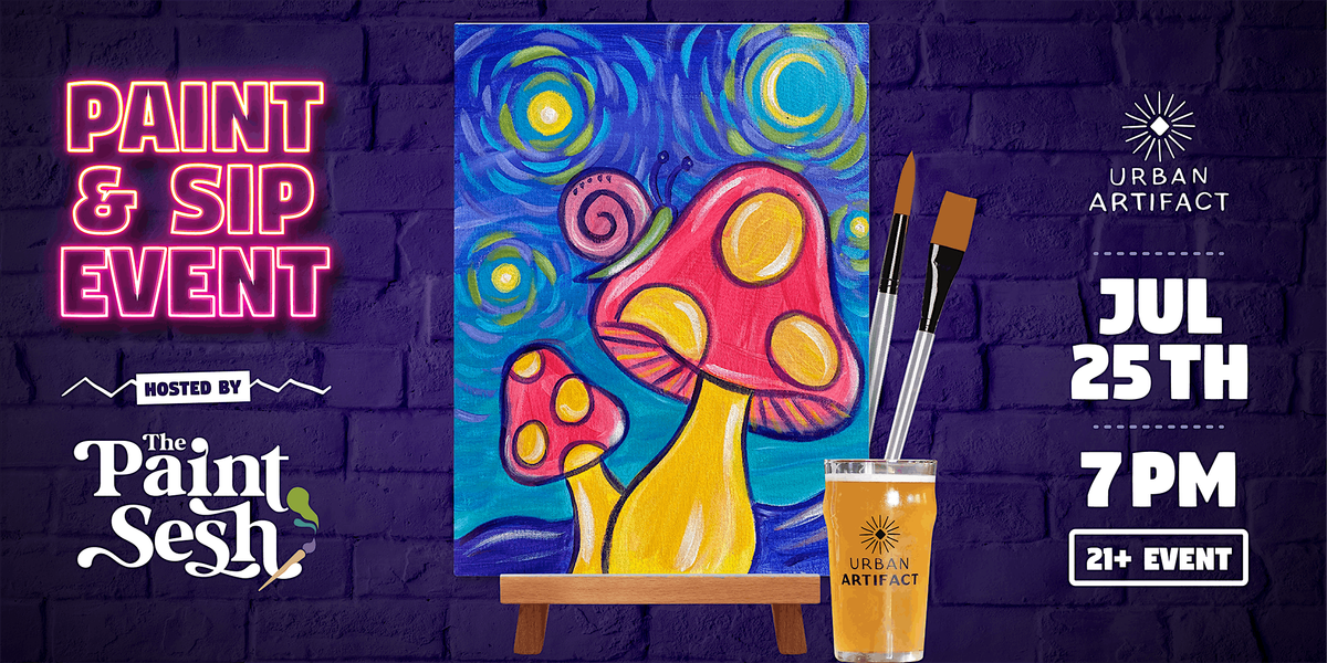 Paint & Sip Painting Event in Cincinnati, OH – “Shroomie Night”, 25 July | Event in Cincinnati | AllEvents