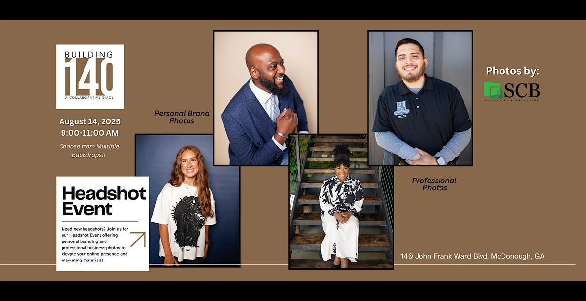 August 2025 Headshot & Bio Video Event, 14 August | Event in McDonough | AllEvents