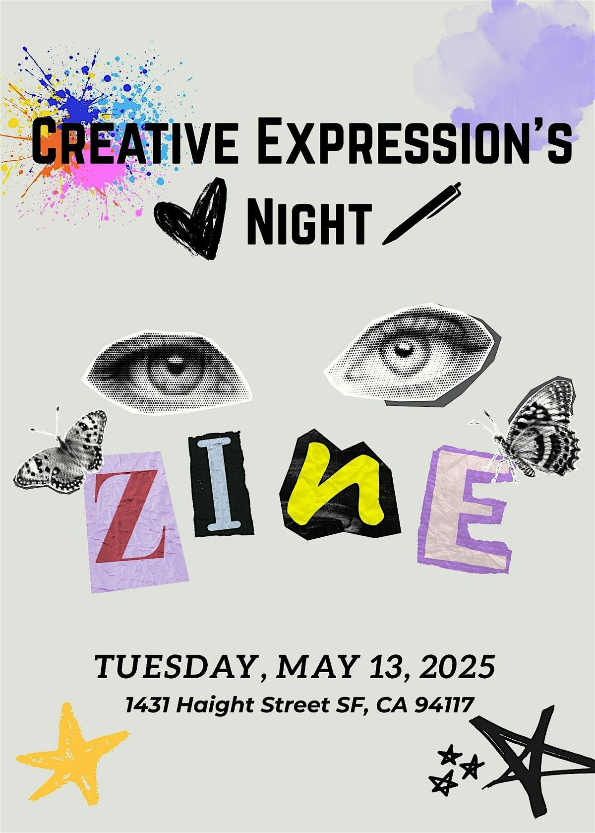 CREATIVE EXPRESSIONS : ART NIGHT : ZINE MAKING, 13 May | Event in San Francisco | AllEvents