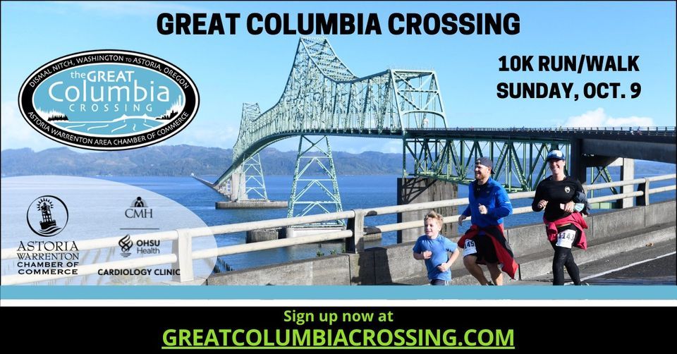 2022 Great Columbia Crossing 10K run/walk, Astoria, Oregon, October 9