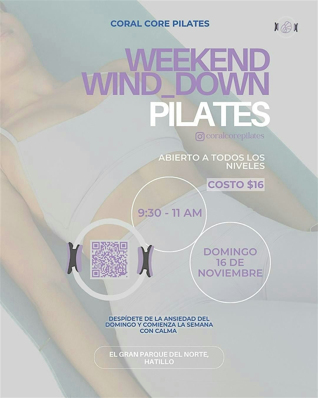 Weekend Wind Down  Sessions - Coral Core Pilates | Event in Hatillo | AllEvents