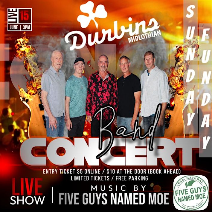 Live Band Event – 5 Guys Named MOE at Durbins in Midlothian | Event in Midlothian | AllEvents
