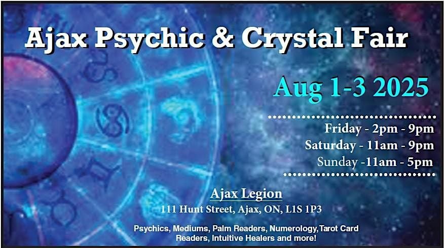 Ajax Psychic & Crystal Fair, 1 August | Event in Ajax | AllEvents