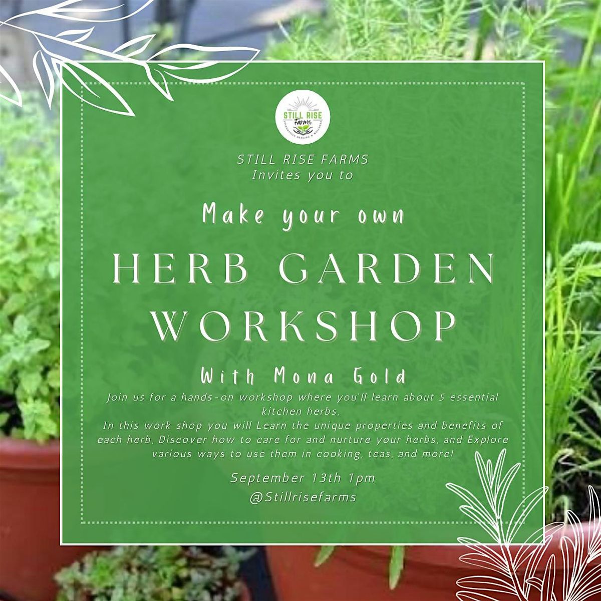 HERB GARDEN WORKSHOP, 13 September | Event in Perkasie | AllEvents