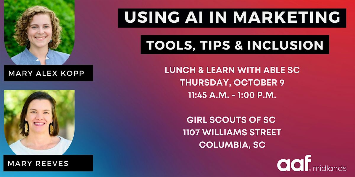 AAF Midlands: October Lunch & Learn with Able SC, 9 October | Event in Columbia | AllEvents
