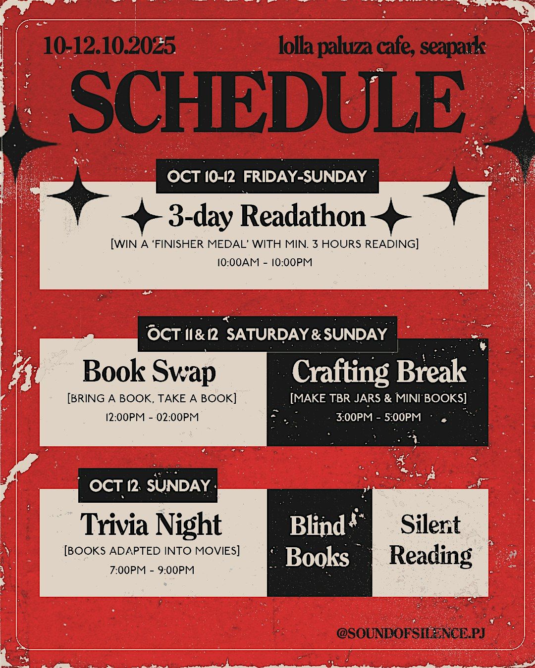 3-day Readathon with Silent Book Club PJ (Sound of Silence), 10 October | Event in Petaling Jaya | AllEvents