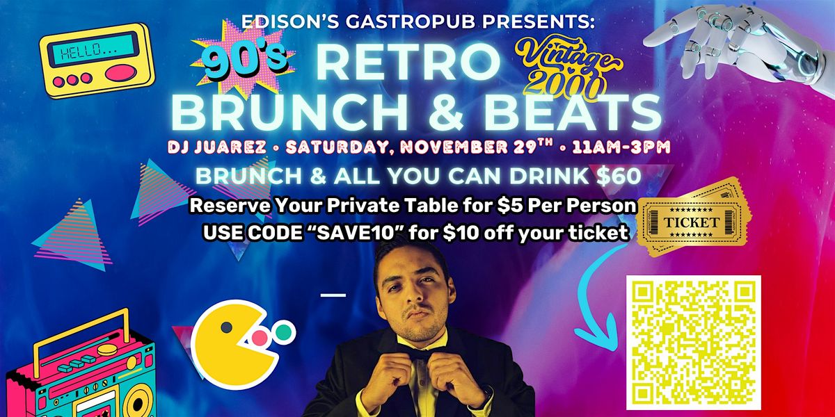 Retro Brunch & Beats - DJ Bottomless Brunch, 29 November | Event in Bettendorf | AllEvents