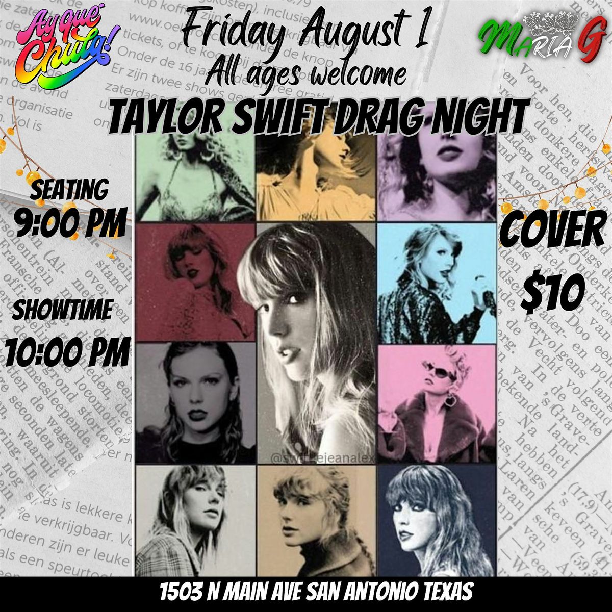 Taylor Swift Drag Night, 1 August | Event in San Antonio | AllEvents