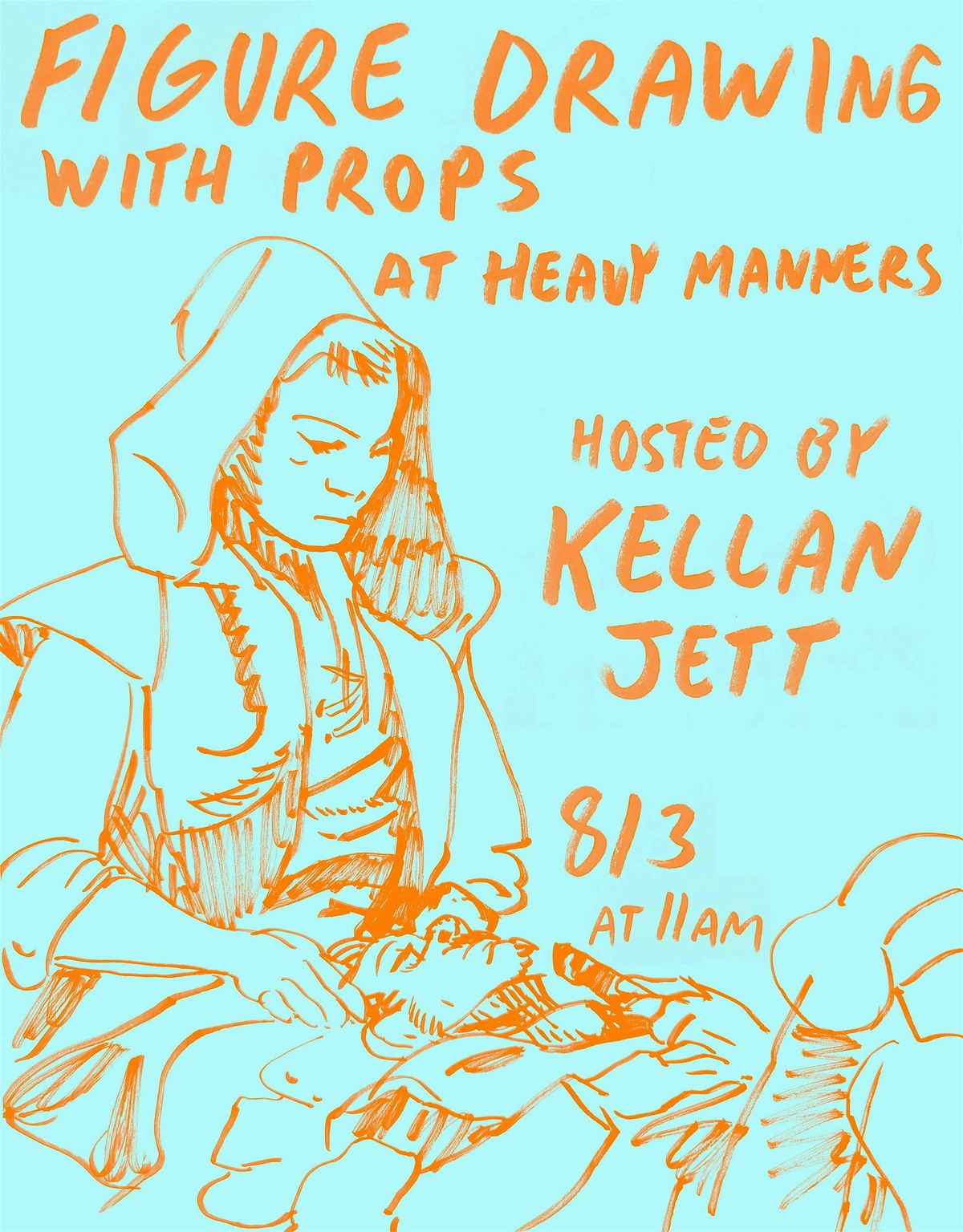 Figure Drawing with Props  at Heavy Manners Hosted by Kellan Jett (8/3), 3 August | Event in Los Angeles | AllEvents