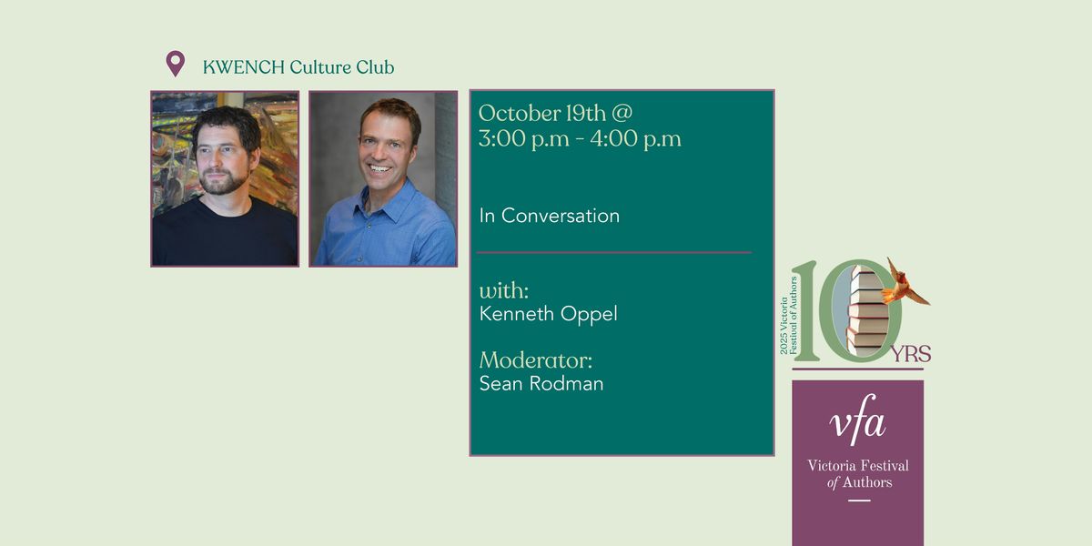 In Conversation with Kenneth Oppel, 19 October | Event in Victoria | AllEvents