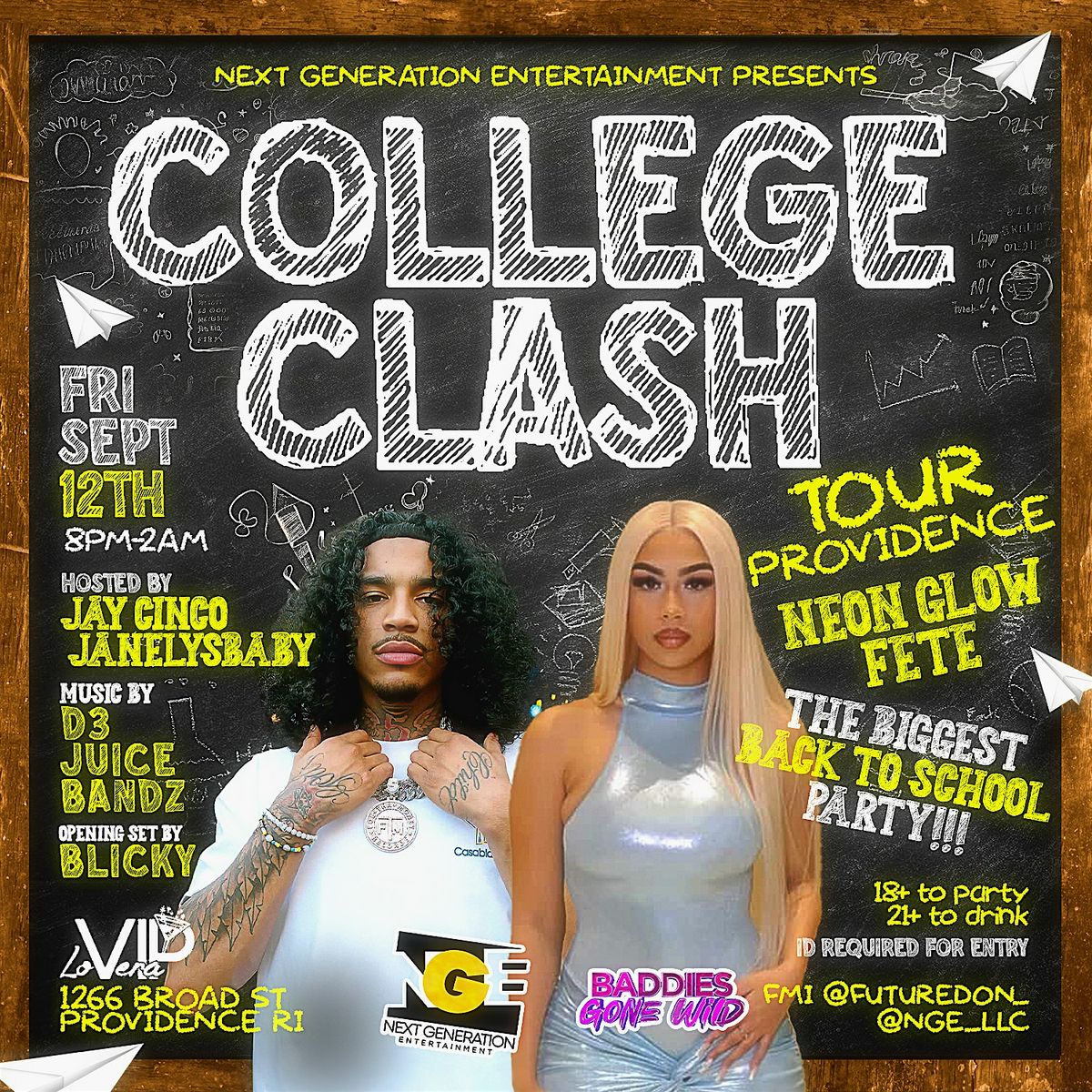 COLLEGE CLASH TOUR ( PROVIDENCE RI )HOSTED BY  @JANELYSBABY & JAY CINCO, 12 September | Event in Providence