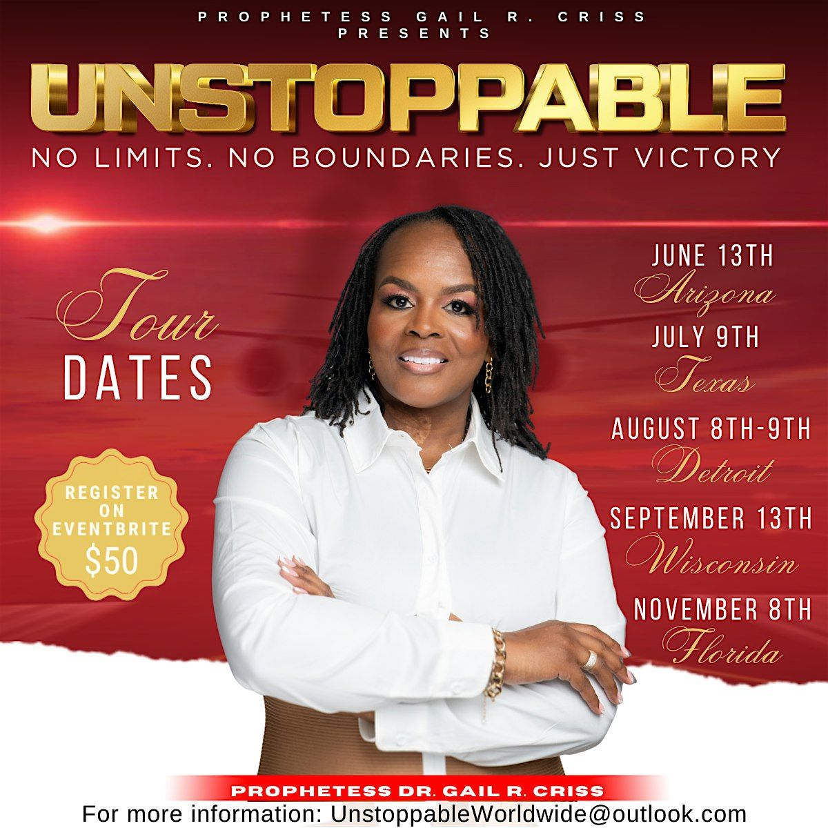 The UNSTOPPABLE Tour- No Limits. No Boundaries. Just Victory | Event in Mesa | AllEvents