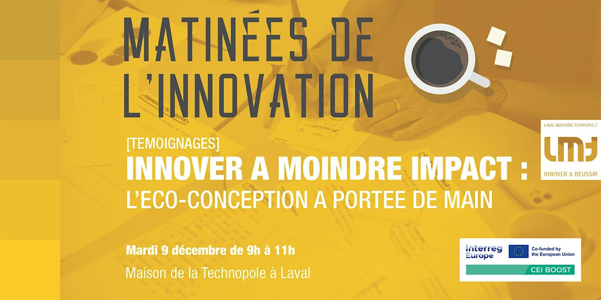 Innover à moindre impact : l’éco-conception à portée de main, 9 December | Event in Laval | AllEvents