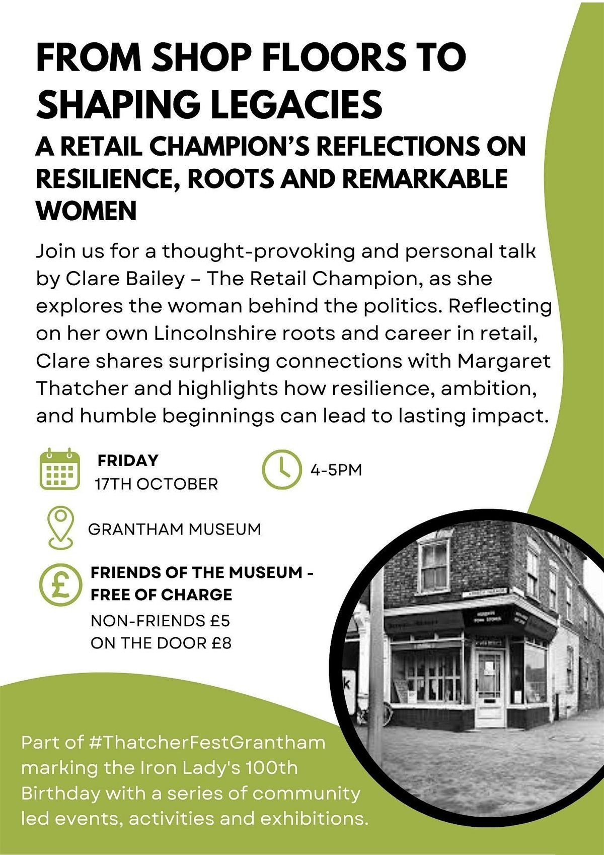 From Shop Floors to Shaping Legacies -  #ThatcherFestGrantham, 17 October | Event in Grantham | AllEvents