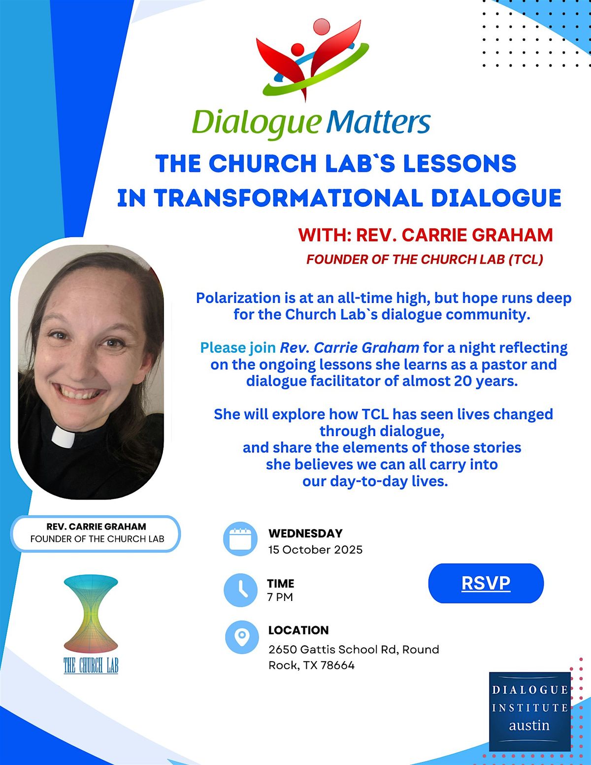The Church Lab’s Lessons in Transformational Dialogue, 15 October | Event in Round Rock | AllEvents