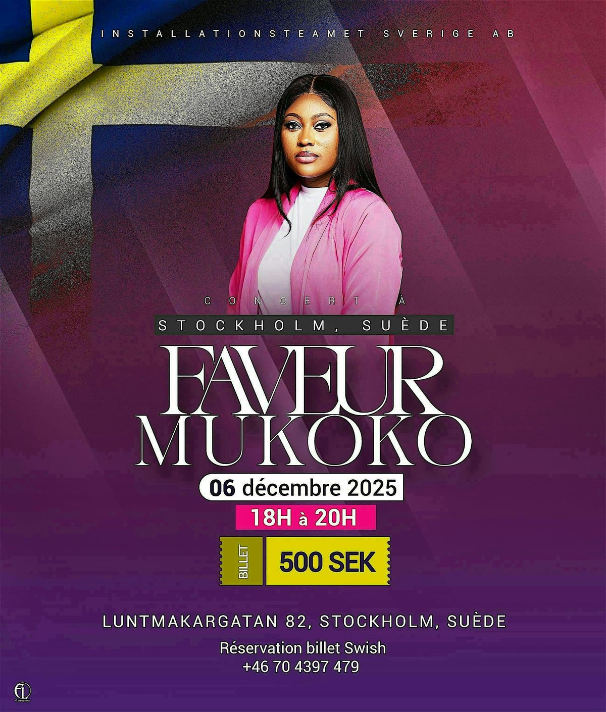 Faveur Mukoko en concert d’action  de grâce, 6 December | Event in Stockholm | AllEvents